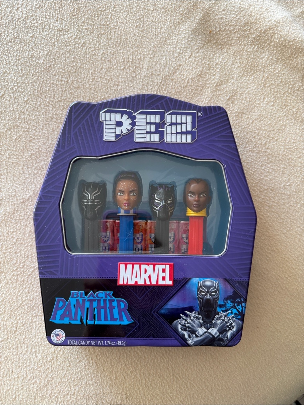 Marvel Black Panther PEZ Tin - Purple